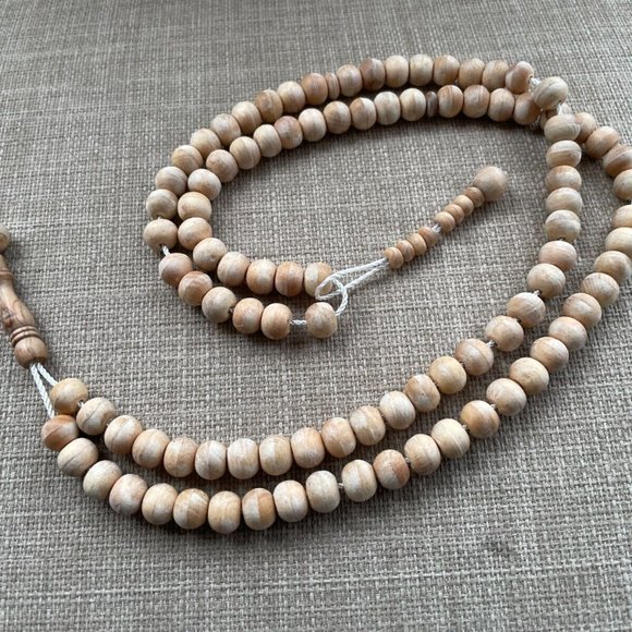 Handmade Tasbeeh Real Wood Beads Religious Beads Islamic Prayer Beads Tan - Picture 2 of 9